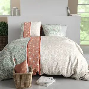 Parure Housse De Couette 3pcs 260x240cm 100% Coton 57fils Prana pas cher