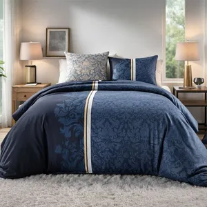 Parure Housse De Couette 3pcs 260x240cm 100% Coton 57fils Arabesque pas cher