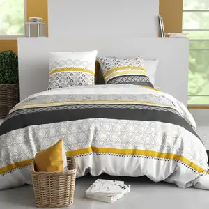 Parure Housse De Couette 3pcs 260x240cm 100% Coton 57fils Spira pas cher