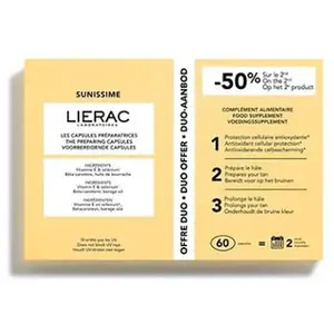 Lierac Sunissime capsules préparation bronzage pack 2 x 30 capsules pas cher