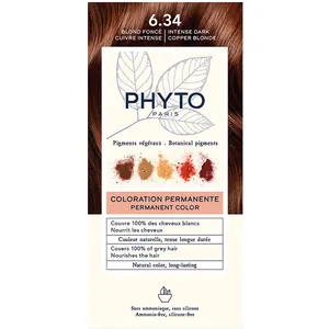 Comparateur de prix : Phyto Coloration 6.34 Blond Cuivré Kit Coloration Permanente 110Ml