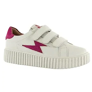 Vanessa Wu Baskets Basses Vicky Fushia, Blanc, 39 EU pas cher