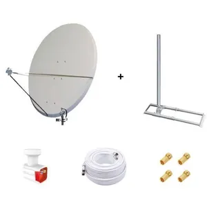 HD4K Kit Antenne Parabole 130 cm Aluminium + Support de Chevron Fixati... pas cher