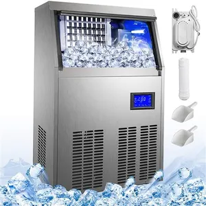 Machine à Glaçons Professionnelle 50KG par 24H 4X9 Cubes Machine à Gla...
