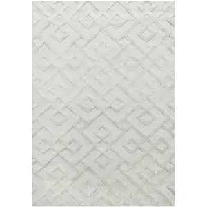 MUDA - Tapis Berbère à relief - Crème 080 x 250 cm pas cher