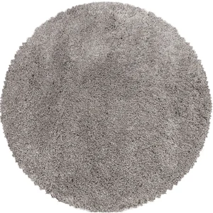 MOELLEUX - Tapis cosy Rond à poils longs - Beige 160 x 160 cm pas cher
