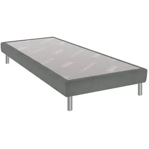 Sommier Dunlopillo Bellini anthracite 15 cm avec pieds 120x190