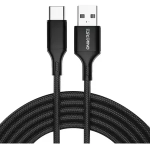 Câble de charge rapide tressé Oniverse USB-A vers USB-C 3 m Noir pas cher