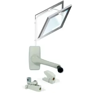 Kit ferme imposte manivelle Windy 605 blanc Souchier pour châssis abattant intérieur L.6.05m - 26812 pas cher