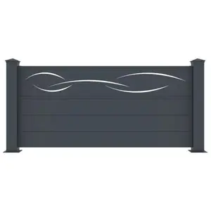 Clôture - Casanoov - LIFE - 19m H.90cm - Gris Anthracite - Aluminium pas cher