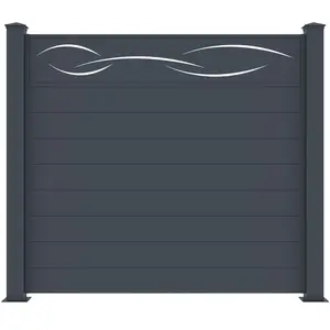 Clôture - Casanoov - LIFE - 19m H.170cm - Gris Anthracite - Aluminium pas cher