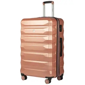 Valise rigide 4 roues 75cm Nice rose - BEMON - ABS - TSA - 94/104 L