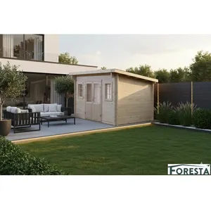 Abri de jardin en bois 4x4m épaisseur 42mmVendu parcdiscount