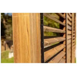 Comparateur de prix : HABRITA Panneau brise vue ventelles mobiles - En bois massif - 100 x H...
