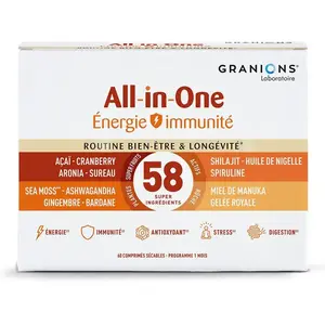 Laboratoire des Granions All-In-One Énergie Immunité, Longévité, Ashwa... pas cher