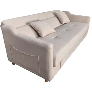 Concept-Usine ADARE - Canapé convertible avec coffre en velours cotelé... pas cher