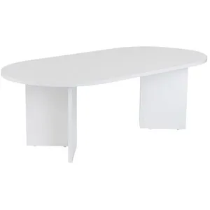 Comparateur de prix : Concept-Usine Table Basse Ovale Blanche 119x60cm Azos
