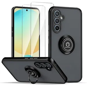 TECHTA Coque pour Samsung Galaxy A36 5G/A56 5G Noir avec Anneau Stand Case+ 2... pas cher