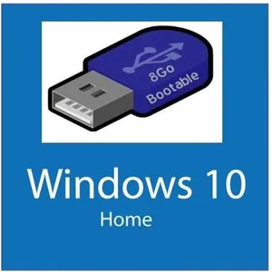 GENERIQUE Clé USB Bootable Windows 10 avec clé d'activation version famille 8Go pas cher