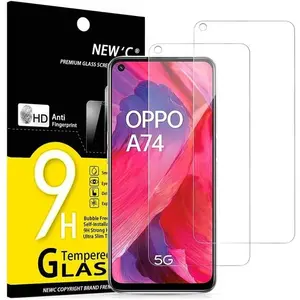 Lot de 2, Verre Trempé pour Oppo A54 5G, Oppo A74 5G, Film Protection écran - Anti Rayures - sans Bulles d'air -Ultra Résistan[334] pas cher
