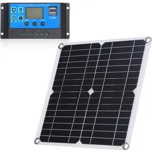 Panneau Solaire Flexible avec Kit de Contrôleur d'Affichage 50A LED av... pas cher