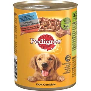 12x800g Boeuf, agneau, poulet en pâté Pedigree Classic nourriture humide pour chien pas cher
