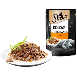Mégapack Sheba 28 x 85 g pour chat - Délicatesse en gelée à la dinde pas cher