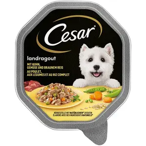 Mégapack Cesar 14 x 150 g pour chien - Ragoût poulet, légumes, riz brun