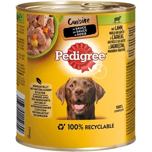 12x800g Agneau, carottes en sauce Pedigree Classic nourriture humide pour chien pas cher