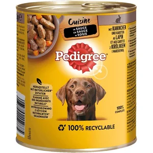12x800g Lapin, carottes en sauce Pedigree Classic Nourriture humide pour chien pas cher