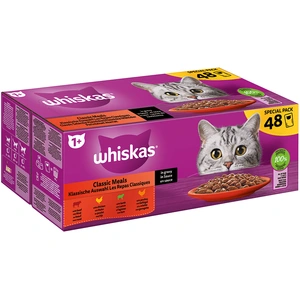 Whiskas Adult 1+ 48 x 85 g pour chat - Sélection classique en sauce pas cher