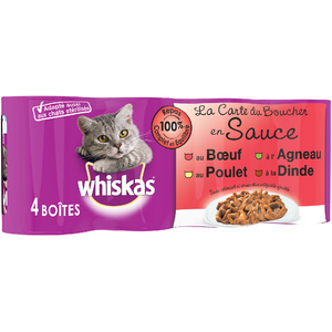WHISKAS Mijoté en sauce - Pour chat - 4X400G pas cher