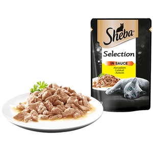 Mégapack Sheba 28 x 85 g pour chat - Sélection en sauce au poulet