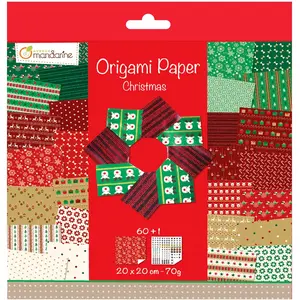 Clairefontaine AVENUE MANDARINE Kit créatif Origami : Papier Christmas pas cher