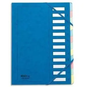 Extendos mon dossier trieur en carte forte vernie 6 compartiments bleu... pas cher