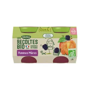 Blédina Les Récoltes Biologische Rijpe Appels van 4/6 Maanden Biologisch 2 Potten pas cher