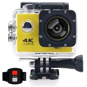 Caméra Sport D800S HD 4K 30m Etanche Wifi Avec télécommande Jaune