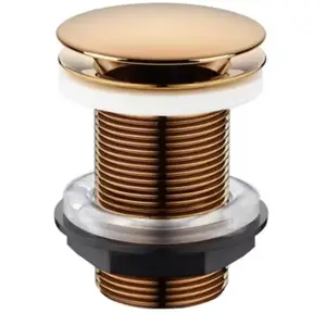 Edouard Rousseau Bonde de Lavabo à Ecoulement Libre,diam. 63 mm,certifié NF,sans Trop Plein,Finition Rose Gold pas cher