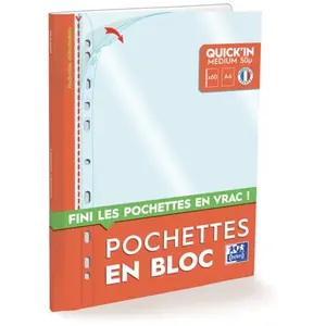 Oxford ELBA BLOC CART 60 POCH PERF A4 pas cher