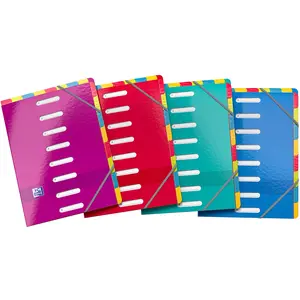 OXFORD Trieur Color Life 8 Positions Double Entrée Format A4 en Carte ... pas cher