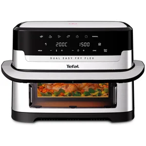 Tefal EY922D Easy Fry Flex Heissluftfritteuse, Friteuse, Noir pas cher