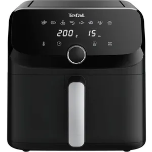 Tefal Easy Fry Mega EY8558E0 Friteuse à air chaud, capacité de 7,5 l, jusqu'à 8 personnes, 99% de matières grasses en moins, 8 réglages de cuisson automatiques, écran numérique, passe au pas cher