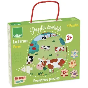 Vilac 4 PUZZLE ÉVOLUTIFS LA FERME pas cher