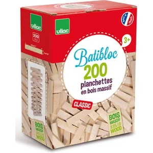 Vilac BATIBLOC CLASSIC 200 PLANCHETTES EN BOIS MASSIF pas cher