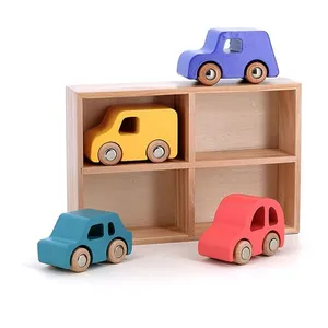 Coffret 4 voitures en bois City Vilac® Vilacity VL2370 pas cher