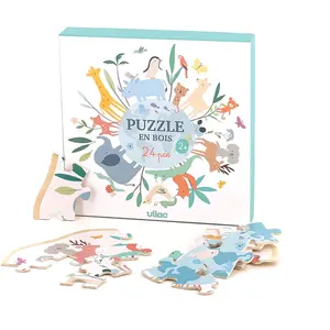 Vilac- Puzzle en Bois, Autour du Monde-Sarah Betz, 7102, Multicouleur pas cher