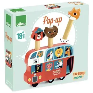 Vilac- Pop-up Autobus Ingela P.Arrhenius, 7751, Multicolore