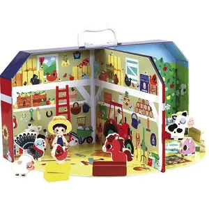 Jeu de ferme en bois - VILAC - Ma Petite ferme - 14 accessoires - Pour enfants de 3 ans et plus pas cher