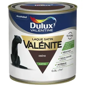 DULUX VALENTINE Laque valenite satin 0.5L ébèneVendu parcdiscount