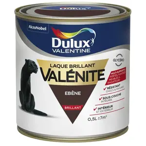 DULUX VALENTINE Laque valenite brillant 0.5L ébèneVendu parcdiscount